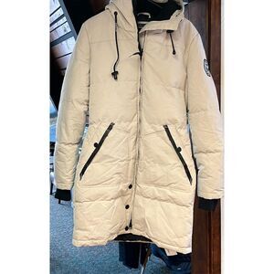 Noize Outerwear Gail Hooded Off White Parka Sz. M